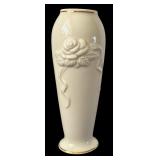 Vintage Lenox Hand Decorated 24k Gold Trim Leaf Dish and Lenox Rosebud Vase