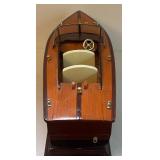 Handcrafted Wooden Model of Chris Craft Runabout Speedboat Iconic Mahogany Hulled