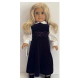 American Girl Doll "Truly Me" with Velvet Dress with White Blouse