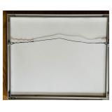 Wall Art Shadow Box with Blue Flower Fan by D Wada 1986