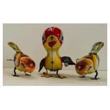 Two Wind-Up Clockwork Sparrows (MS568 Collectors) and 1950