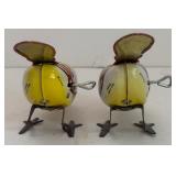 Two Wind-Up Clockwork Sparrows (MS568 Collectors) and 1950