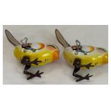 Two Wind-Up Clockwork Sparrows (MS568 Collectors) and 1950