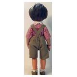 Vintage Pflegehinweise GOTZ "Bavarian Boy "Peter" Doll Johann with Suspenders and Leden Hosen from Germany