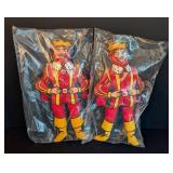 Pair of Vintage Burger King Plush King Dolls