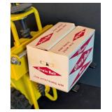 Vintage Tonka Forklift with Box of Grain Belt Matches