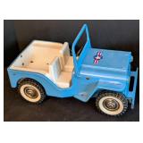 Blue Tonka and Green Army Jeeps