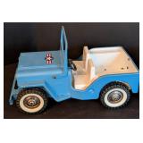 Blue Tonka and Green Army Jeeps