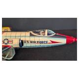 Vintage Japanese Tin Air Force Toy Plane
