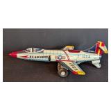 Vintage Japanese Tin Air Force Toy Plane