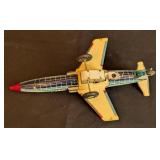 Vintage Japanese Tin Air Force Toy Plane