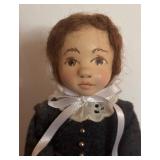 "Sarah Morton" Silhouette  Spindle Collection Doll from Silhouette Farm Made and Signed by Mary C. Michaud
