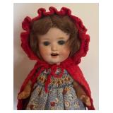 Simply Adorable 11" Doll with Dress and Knit Red Cape