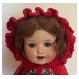 Simply Adorable 11" Doll with Dress and Knit Red Cape