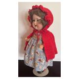 Simply Adorable 11" Doll with Dress and Knit Red Cape