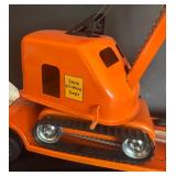 Vintage Tonka Hi-Way Tractor Trailer Lowboy with Steam Shovel
