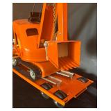 Vintage Tonka Hi-Way Tractor Trailer Lowboy with Steam Shovel