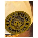 Commemorative Set of Raggedy Ann and Andy dolls 75th/80th Anniversary Edition by Hasbro