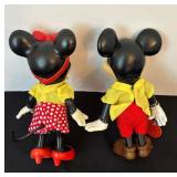 Vintage Mickey and Minnie Mouse Figures,Walt Disney Productions