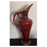 Mid Century Fat Lava Vase / Pitcher