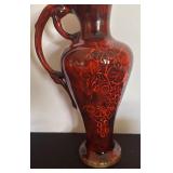 Mid Century Fat Lava Vase / Pitcher