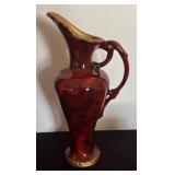 Mid Century Fat Lava Vase / Pitcher