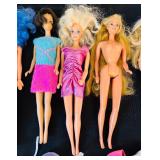 Vintage Barbie and Fashion Dolls Collection with Clothing Accessories