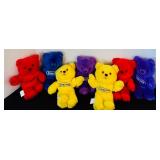 Seven Crayola Color Collectible Bears Vintage 1986 by Great International, Inc.