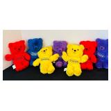 Seven Crayola Color Collectible Bears Vintage 1986 by Great International, Inc.