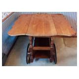 Beautiful Vintage Hand Made Drop Leaf Tea Cart by Vern Strand