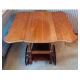 Beautiful Vintage Hand Made Drop Leaf Tea Cart by Vern Strand
