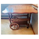 Beautiful Vintage Hand Made Drop Leaf Tea Cart by Vern Strand