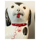 Pair of Hand Painted Staffordshire Dog Figurines