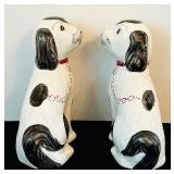 Pair of Hand Painted Staffordshire Dog Figurines