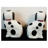 Pair of Hand Painted Staffordshire Dog Figurines