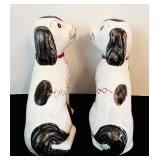 Pair of Hand Painted Staffordshire Dog Figurines