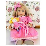 21-Inch Doll by Berenguer Boutique Girl Doll with Plush Companion