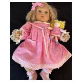 21-Inch Doll by Berenguer Boutique Girl Doll with Plush Companion