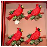 Twelve Beautiful Lenox Cardinal Napkin Rings