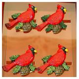 Twelve Beautiful Lenox Cardinal Napkin Rings