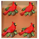 Twelve Beautiful Lenox Cardinal Napkin Rings