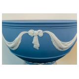 Wedgwood Jasperware Festivity Bowl Light Blue White Swags Serving