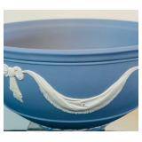 Wedgwood Jasperware Festivity Bowl Light Blue White Swags Serving