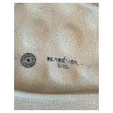 Blue and White Pottery Rabbit Plate and Decorative Pot