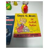 1954 Dennis The Menace Napkins & Other Vintage Toys 1954 Dennis The Menace Napkins & Other Vintage Toys