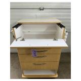 MSRP $1600 Clinton Industries Mobile Sliding Top 3 Drawer Medical Treatment & Supply Cart With Locking Wheels - Like New Condition!