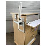 MSRP $1600 Clinton Industries Mobile Sliding Top 3 Drawer Medical Treatment & Supply Cart With Locking Wheels - Like New Condition!