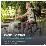 MSRP $1000 Helavo H1060 Premium All Terrain Upright Walker Tall Standing Collapsible Rollator - Like New Condition!