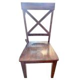 5-Piece Wood Dining Set with Round Table and 4 Cross-Back Chairs