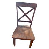 5-Piece Wood Dining Set with Round Table and 4 Cross-Back Chairs